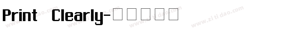 Print Clearly字体转换